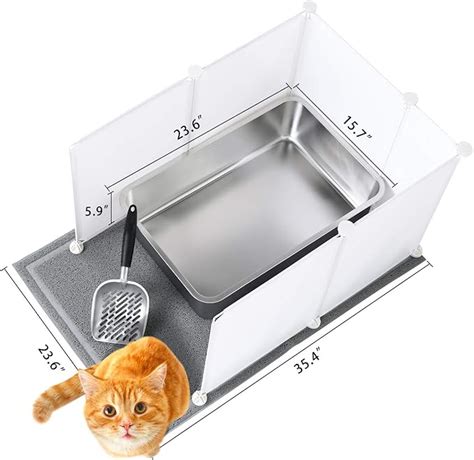 largest stainless steel litter box|extra large corner litter box.